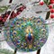 Peacock Christmas Ornament - Stained Glass Hanging Tree Decoration